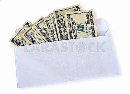 American dollars in an envelope