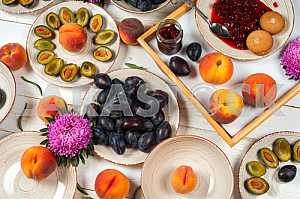 Blank white dish on a wood background.