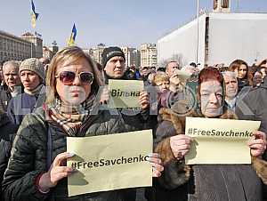 Rally in support of Nadezhda Savchenko, in Kiev