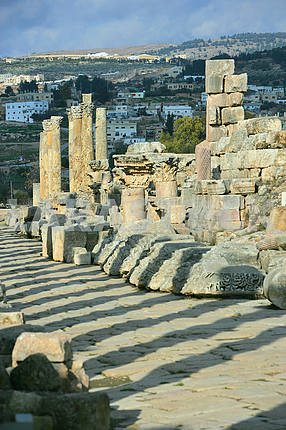The ruins of the ancient city of Jarash