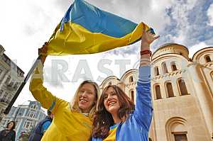 Проводы участников велопробега Скажи Да Европе в Киеве.