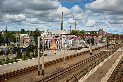 Railway station in quarantine covid-19. Kramatorsk.