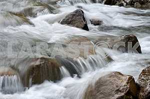 Mountain river after rain