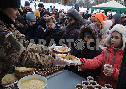 Celebration of Maslenitsa in Kiev