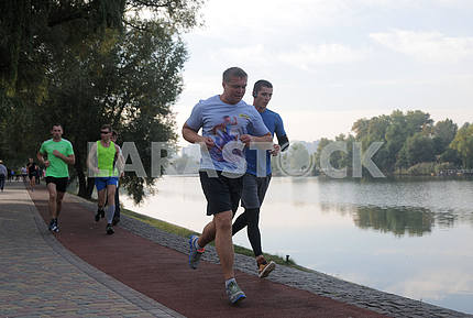 Mayor of Kiev Vitali Klitschko together with his brother Vladimir tested a new treadmill to Kiev