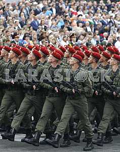 Military parade on the Independence Square in Kiev