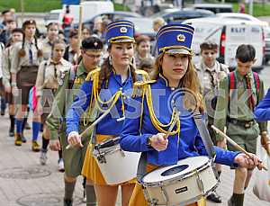 March in honor of anniversary of the foundation Plast