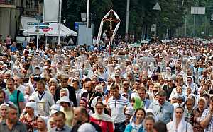 The procession on the occasion of 1028th anniversary of Baptism of Kievan Rus in Kiev.
