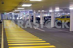 Panorama of underground parking