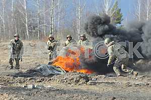 Special Forces exercises on the firing range Barley