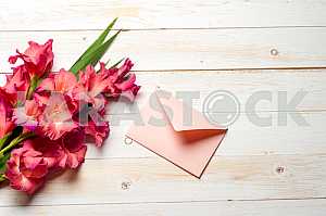 Open book on light table.