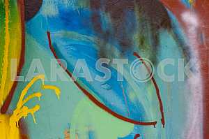 Fragment of grafiti on a concrete wall.Abstract background.