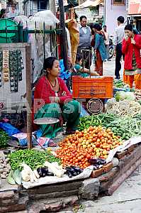 The market in Nepal, Kathmandu