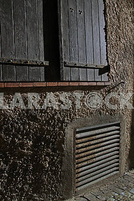 Old shutters window and vent grill