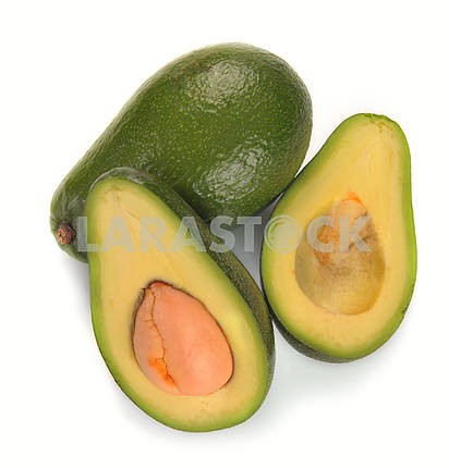 Ripe sliced avocado