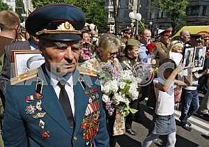 Celebrating the 71 th anniversary of Victory over Nazism in Kiev