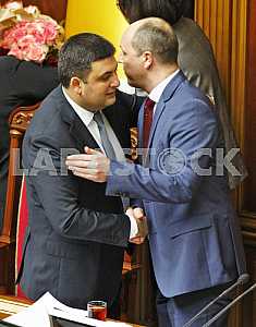 Премьер-министр Украины Владимир Гройсман и спикер Андрей Парубий