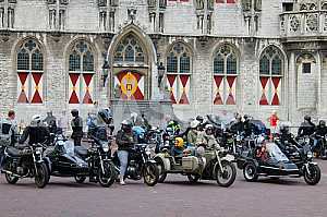 Bikers on the market square of Middelburg