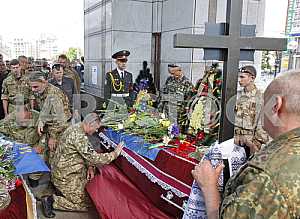 Funeral  to the soldiers Aydar in Kiev