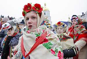 The Christmas celebrations in Kiev.