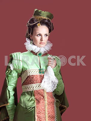 woman in 16th century style dress