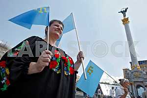 Rally in support of the Crimean Tatars which are in a prison in Russia