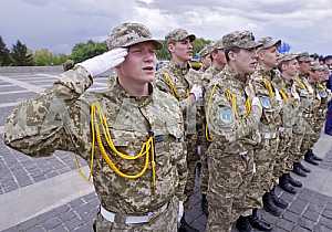 Parade of military lyceums in Kiev