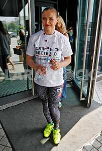 Press conference of the most strong woman of the world Olga Lyaschuk