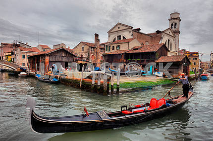 2013, may, 02, Italy, Venezia, Gondolas on canal in Venice, 2013