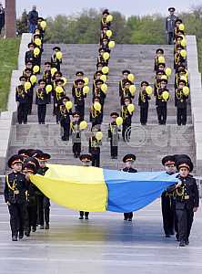 Parade of military lyceums in Kiev