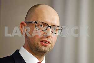 A press conference of Arseniy Yatsenyuk.