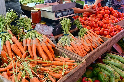 Свежие органические морковь