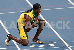 Usain Bolt won the race