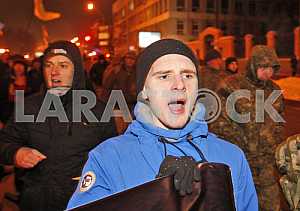 Torchlight procession of nationalists in Kiev