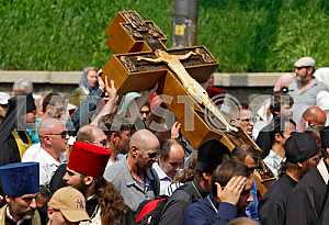 The procession on the occasion of 1028th anniversary of Baptism of Kievan Rus in Kiev.