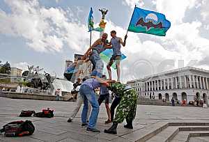 Celebrating Airborne Forces Day in Kiev