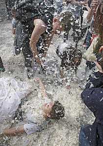 Pillow fight in Kiev