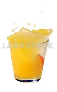 Orange juice splash
