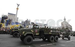 Military parade on the Independence Square in Kiev
