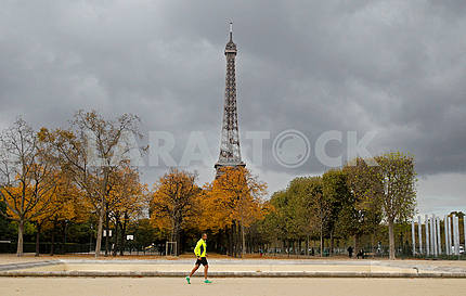 Eiffel Tower in the fall