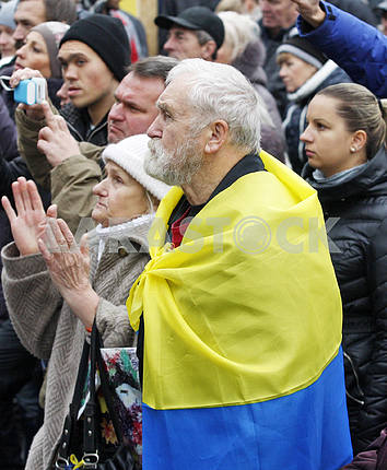 The Popular Assambly at the Independence Square in Kiev.