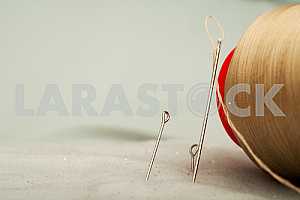 Carpenter tools on wooden table with sawdust. Circular Saw.