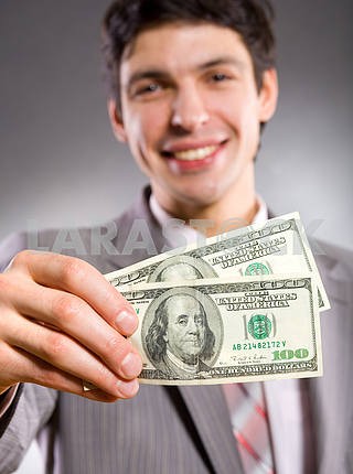 Businessman with money