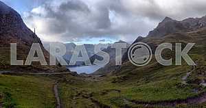 Mountain landscape with a lake