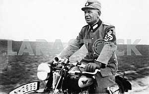 German liaison on motor cycle