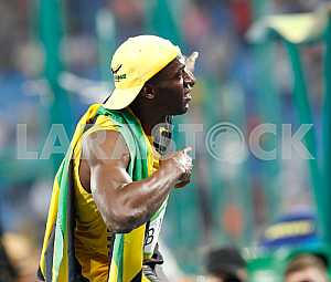 Usain Bolt won the 100 m distance