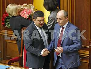 Премьер-министр Украины Владимир Гройсман и спикер Андрей Парубий