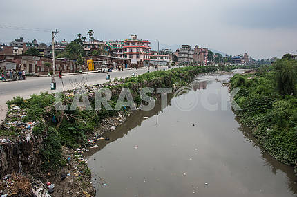Dead Bagmati river turned into a dustbin.