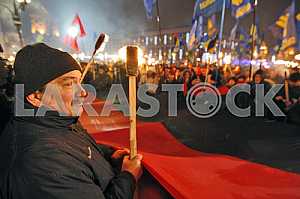 Torchlight procession in honor of the birthday of Stepan Bandera.
