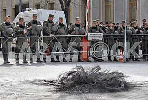 The protest at the Presidential Administration in Kiev